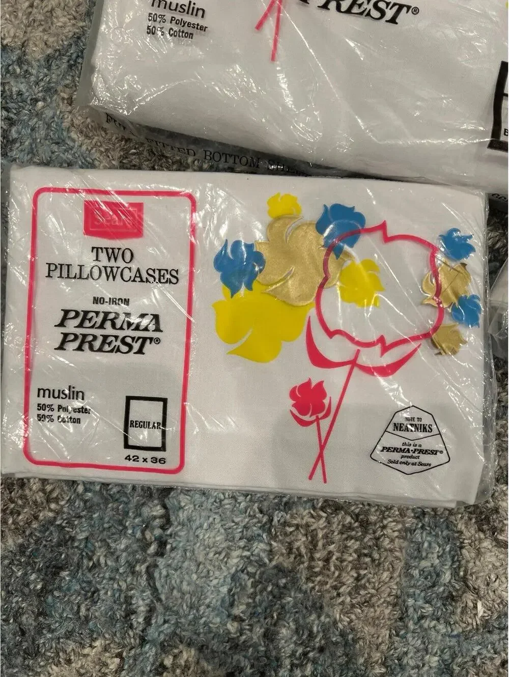 Vintage three-piece Sears Roebucks, and Company full sheet set